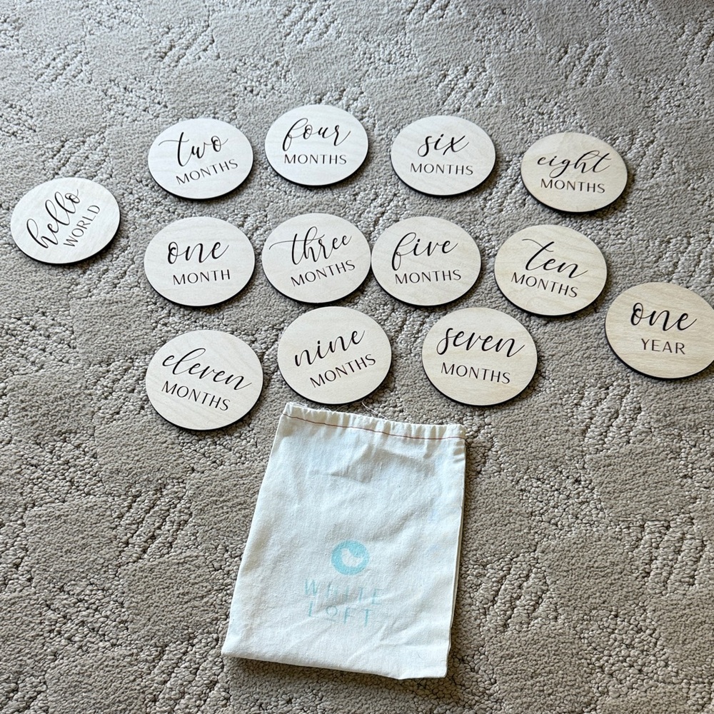 Wooden Milestone Discs for Babies